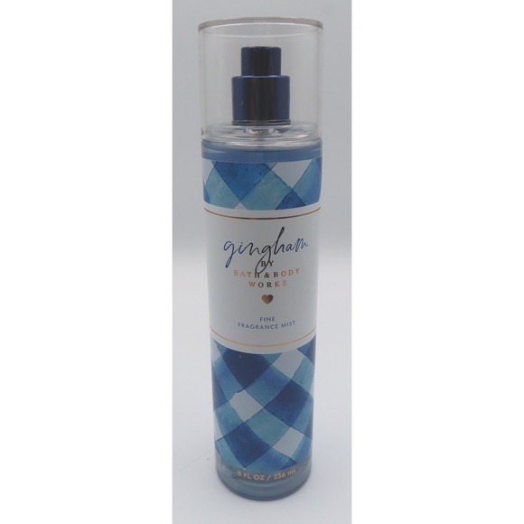 Bath & Body Works Other - Bath &‎ Body Works Gingham Fine Fragrance Mist 8 fl oz Blue Freesia White Peach